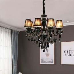 Luxusný krištáľový luster European Black 10 Lights