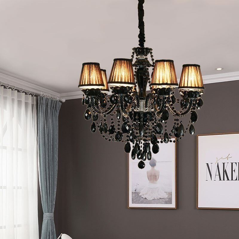 Luxusný krištáľový luster European Black 10 Lights