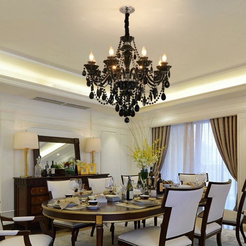 Luxusný krištáľový luster European Black 10 Lights