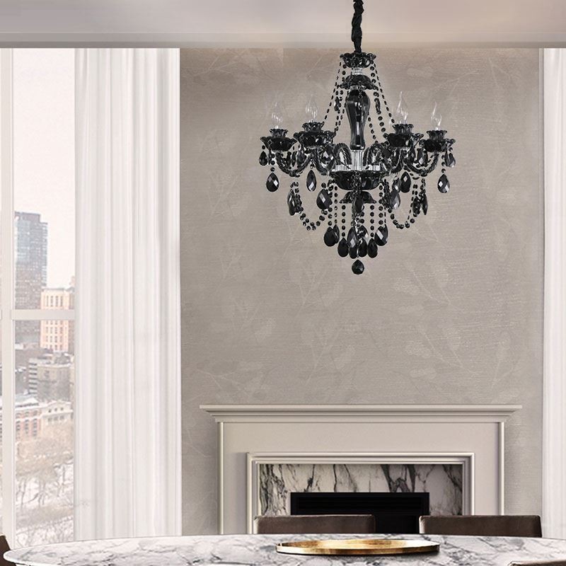 Luxusný krištáľový luster European Black 10 Lights