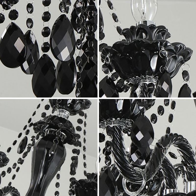 Luxusný krištáľový luster European Black 10 Lights