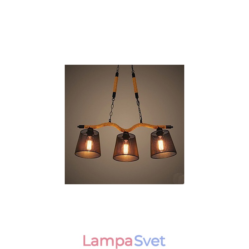 Retro Creative Three Pastoral head Lanový luster