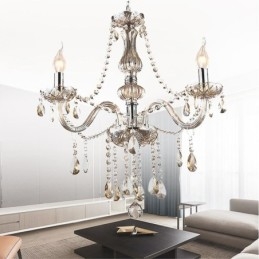 Krištáľový luster European Cognac Color Glass Pendant Light