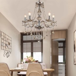 Krištáľový luster European Cognac Color Glass Pendant Light