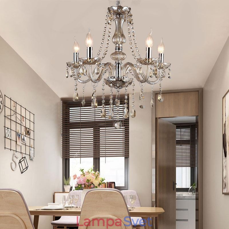 Krištáľový luster European Cognac Color Glass Pendant Light
