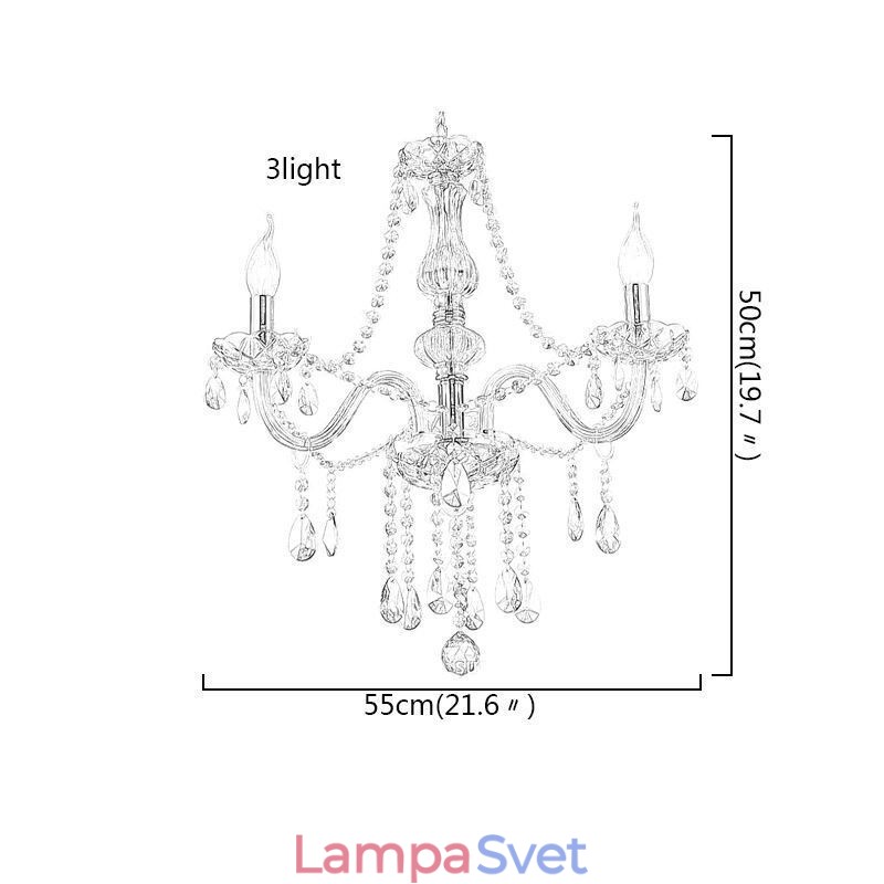 Krištáľový luster European Cognac Color Glass Pendant Light
