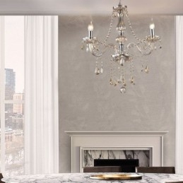 Krištáľový luster European Cognac Color Glass Pendant Light