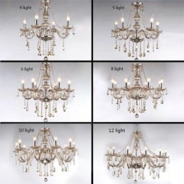 Krištáľový luster European Cognac Color Glass Pendant Light