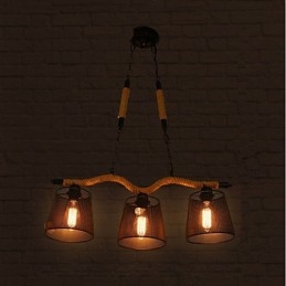 Retro Creative Three Pastoral head Lanový luster