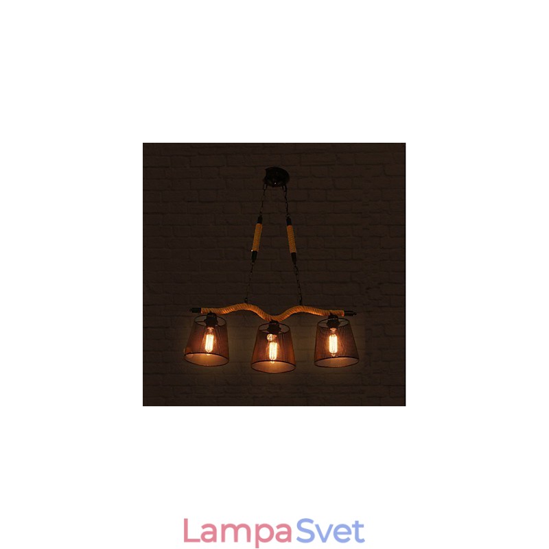 Retro Creative Three Pastoral head Lanový luster