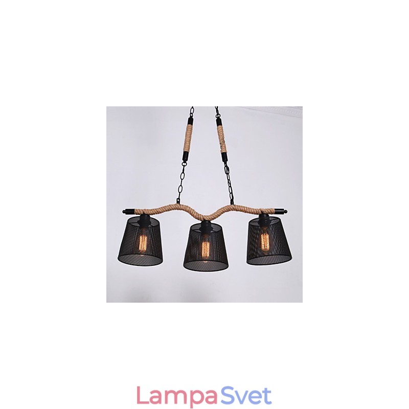 Retro Creative Three Pastoral head Lanový luster
