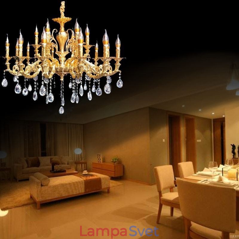 Krištáľový luster Moderné Luxusné Stropné svietidlá Dekorácia domáceho osvetlenia Svetlo