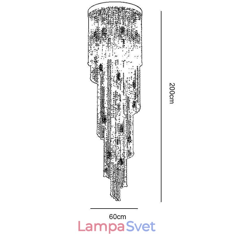 Moderný krištáľový luster Luxusné schodiskové krištáľové stropné svietidlo s 19 svietidlami