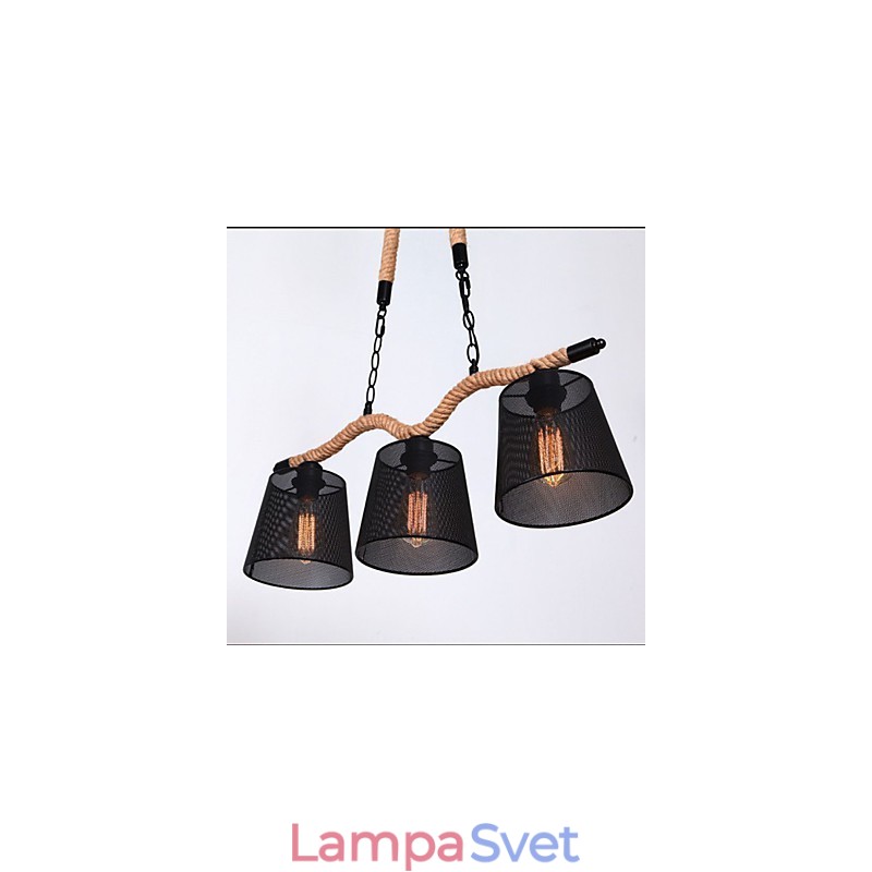 Retro Creative Three Pastoral head Lanový luster