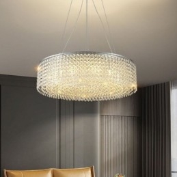 Moderný krištáľový luster Európska luxusná dekoratívna stropná lampa s 12 svetlami