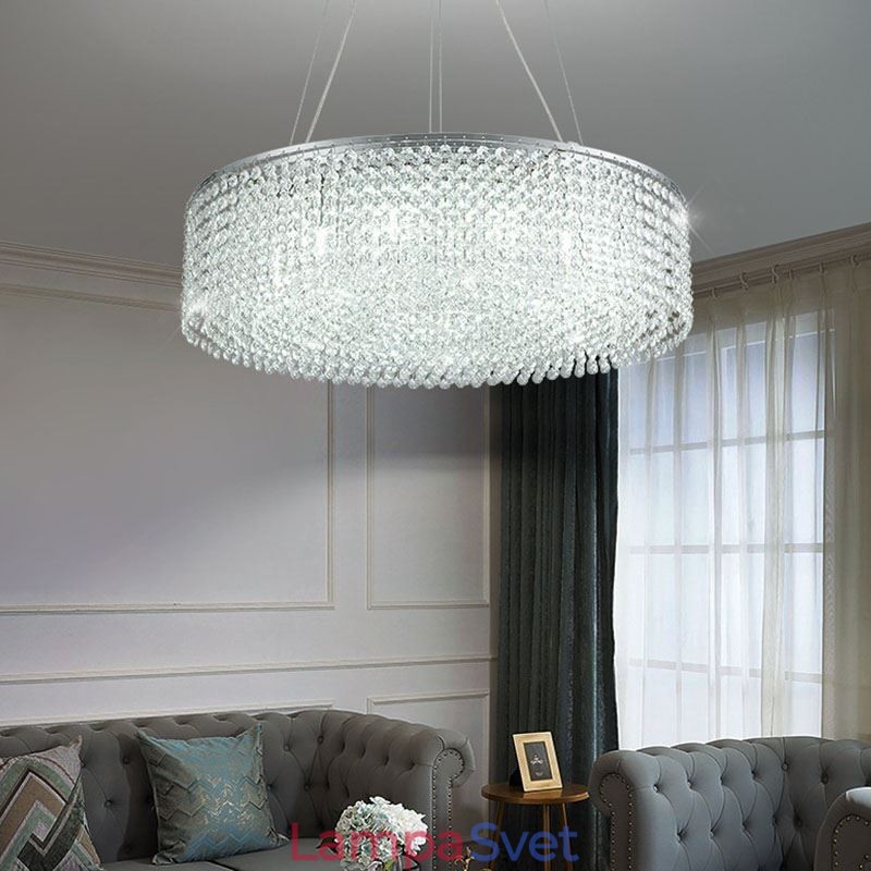 Moderný krištáľový luster Európska luxusná dekoratívna stropná lampa s 12 svetlami