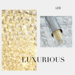 Moderný krištáľový luster Európska luxusná dekoratívna stropná lampa s 12 svetlami