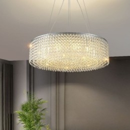 Moderný krištáľový luster Európska luxusná dekoratívna stropná lampa s 12 svetlami