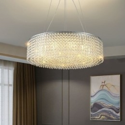 Moderný krištáľový luster Európska luxusná dekoratívna stropná lampa s 12 svetlami