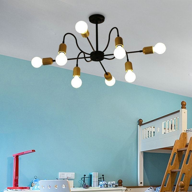 Súčasný kreatívny železný závesný luster Light Spider