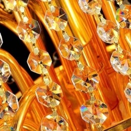 Európsky luxusný krištáľový luster Duplex schodiskové závesné svietidlo