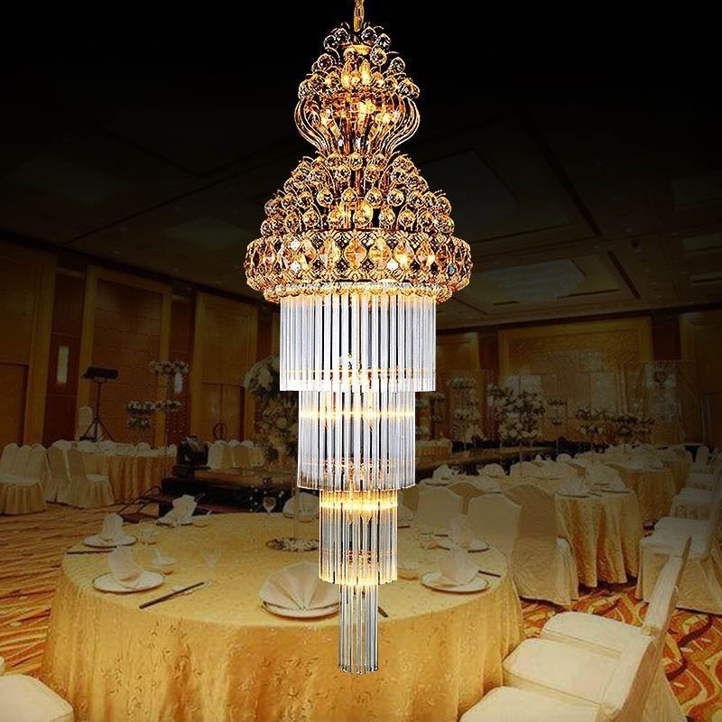 Luxusný dlhý prívesok Retro Crystal Empire Luster