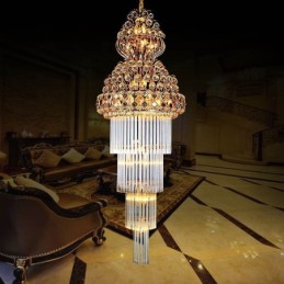Luxusný dlhý prívesok Retro Crystal Empire Luster