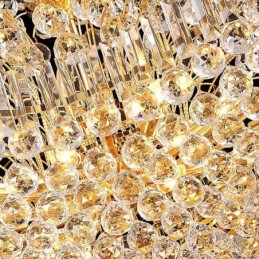 Európsky krištáľový empírový luster Veľký prívesok v zlatej farbe