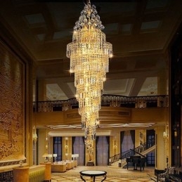 Elegantný krištáľový empírový luster Európsky luxusný dlhý prívesok