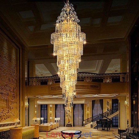 Elegantný krištáľový empírový luster Európsky luxusný dlhý prívesok Elegantný krištáľový empírový luster Európsky luxusný dlhý prívesok