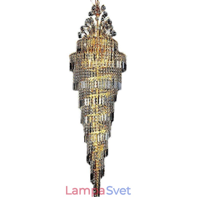 Elegantný krištáľový empírový luster Európsky luxusný dlhý prívesok