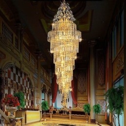 Elegantný krištáľový empírový luster Európsky luxusný dlhý prívesok