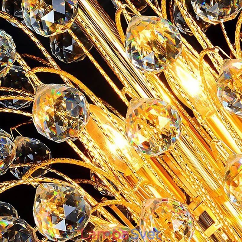 Elegantný krištáľový empírový luster Európsky luxusný dlhý prívesok