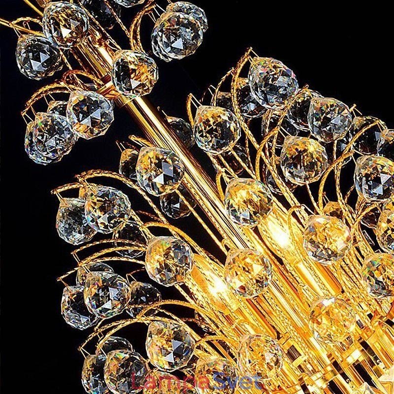 Elegantný krištáľový empírový luster Európsky luxusný dlhý prívesok