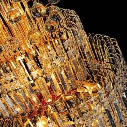 Elegantný krištáľový empírový luster Európsky luxusný dlhý prívesok