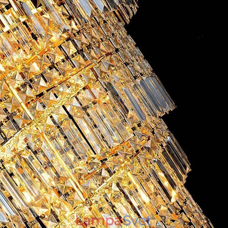 Elegantný krištáľový empírový luster Európsky luxusný dlhý prívesok