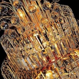 Elegantný krištáľový empírový luster Európsky luxusný dlhý prívesok