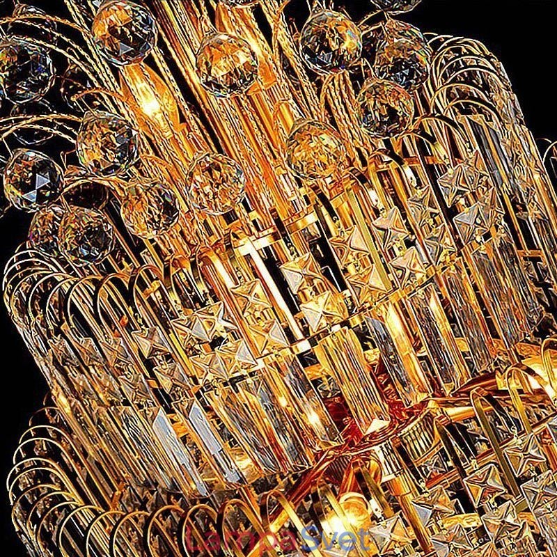 Elegantný krištáľový empírový luster Európsky luxusný dlhý prívesok