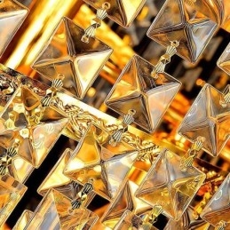 Elegantný krištáľový empírový luster Európsky luxusný dlhý prívesok