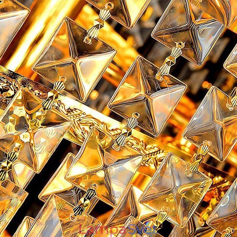 Elegantný krištáľový empírový luster Európsky luxusný dlhý prívesok
