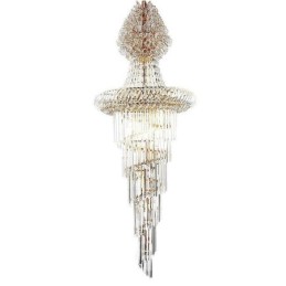 Luxusný krištáľový luster Moderné európske elegantné dlhé závesné dvojpodlažné schodisko