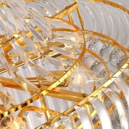 Luxusný krištáľový luster Moderné európske elegantné dlhé závesné dvojpodlažné schodisko