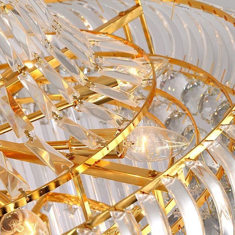 Luxusný krištáľový luster Moderné európske elegantné dlhé závesné dvojpodlažné schodisko