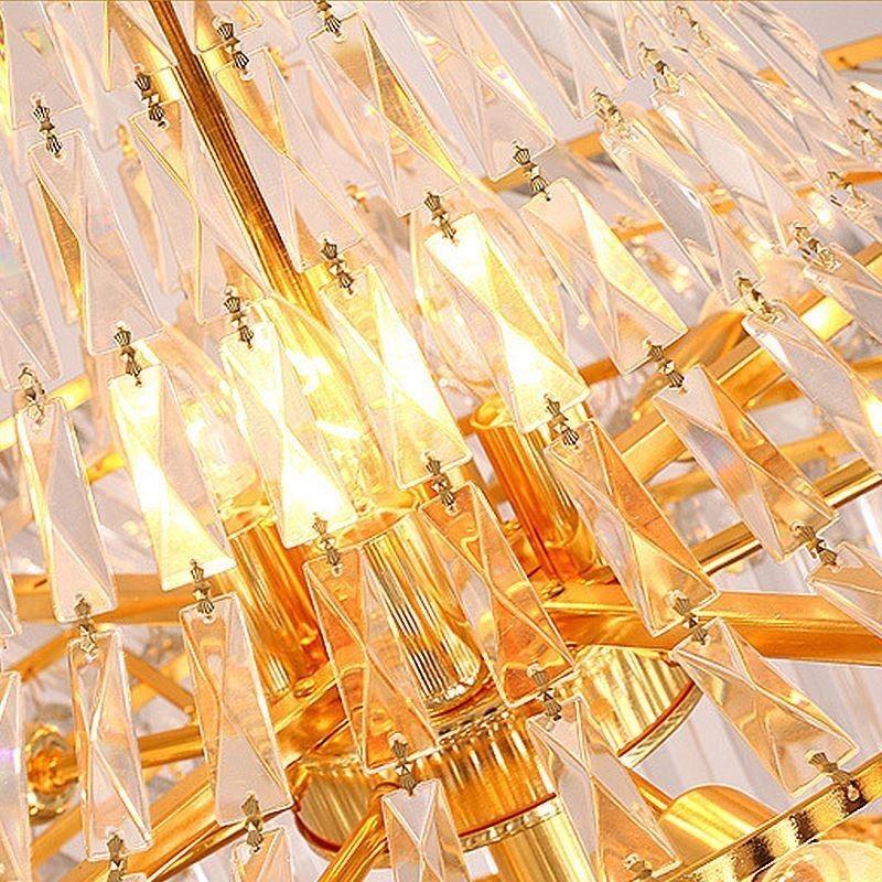 Luxusný krištáľový luster Moderné európske elegantné dlhé závesné dvojpodlažné schodisko