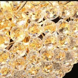 Elegantný krištáľový luster klasické zlaté závesné svetlo