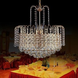 Luxusný krištáľový luster Moderné elegantné závesné svietidlo