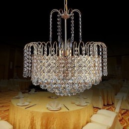 Luxusný krištáľový luster Moderné elegantné závesné svietidlo