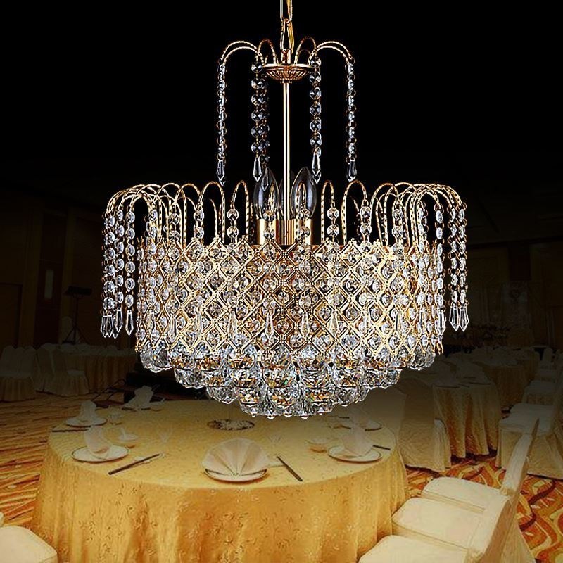 Luxusný krištáľový luster Moderné elegantné závesné svietidlo