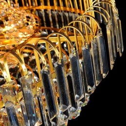 Elegantný krištáľový luster Európske závesné svetlo Dlhý závesný luster Duplex schodisko