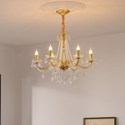 Americké krištáľové závesné svietidlo vo vidieckom štýle Creative Iron Art Stropné svietidlo